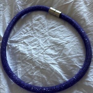 Swarovski Purple Sparkle Necklace Mesh Design